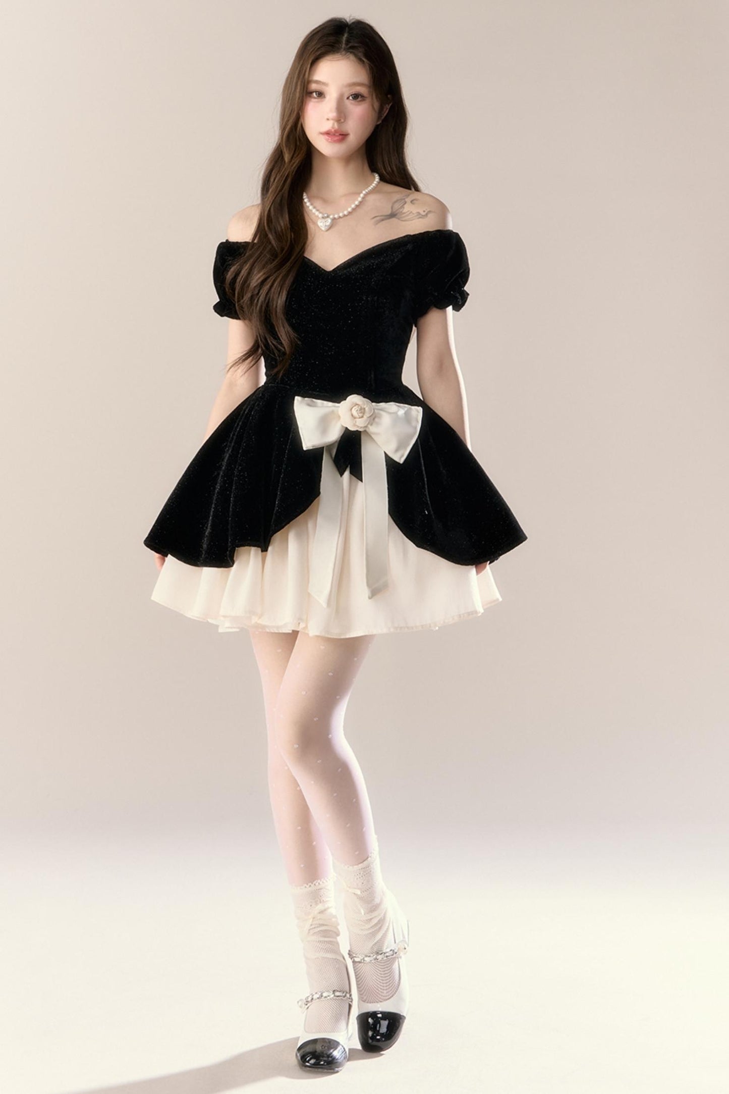 Midnight Camellia Dress