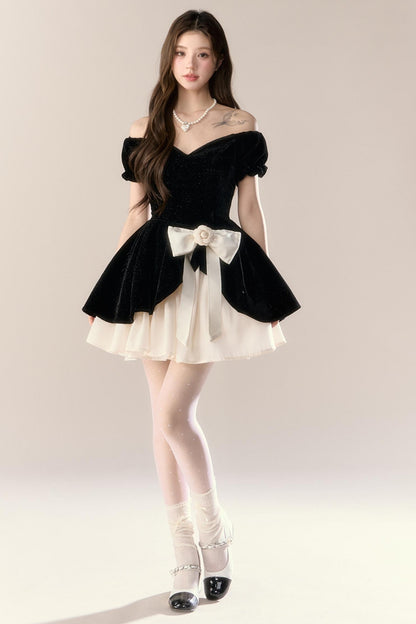 Midnight Camellia Dress