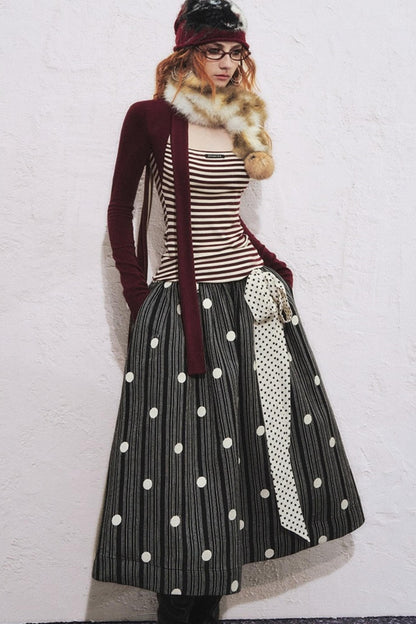 Multi-Colored Fur Ball Scarf