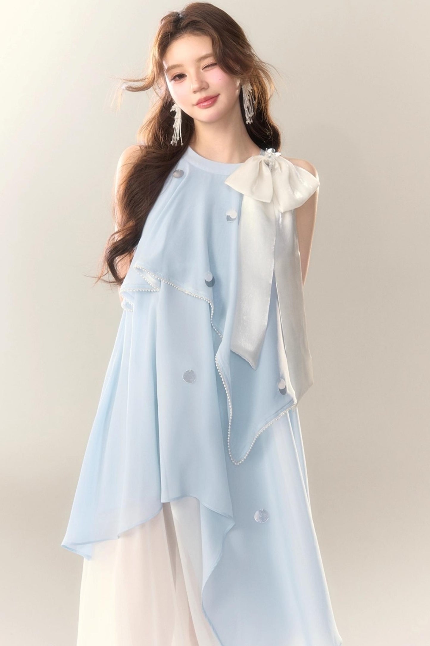 Blue Mermaid French Halterneck Resort Dress