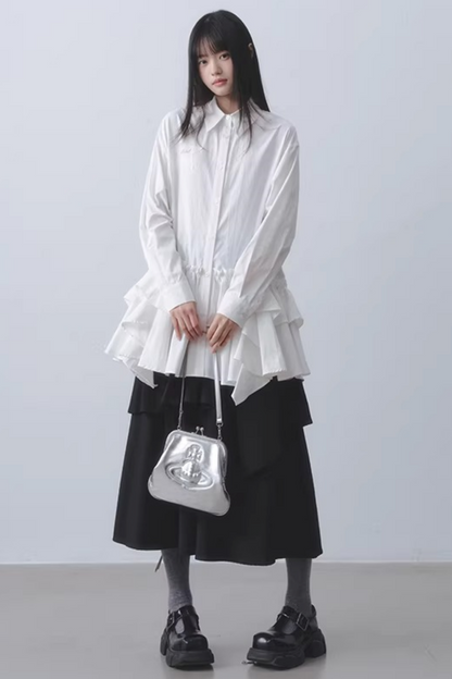 Asymmetrical Ruffled Dress