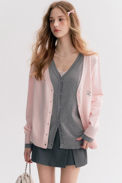 Soft Pink V-Neck Sweater