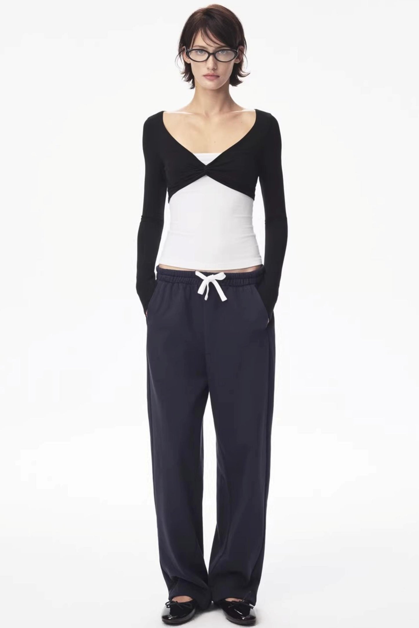 Color-Blocked Carrot Pants