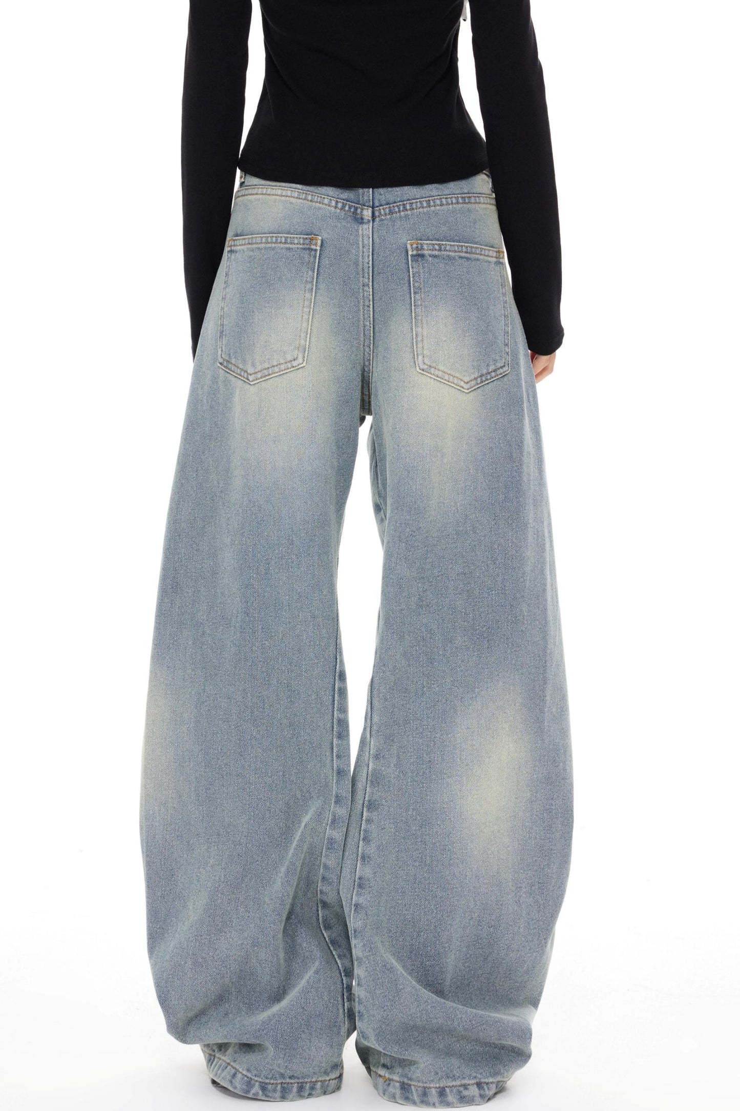 Blue Distressed Denim Pants