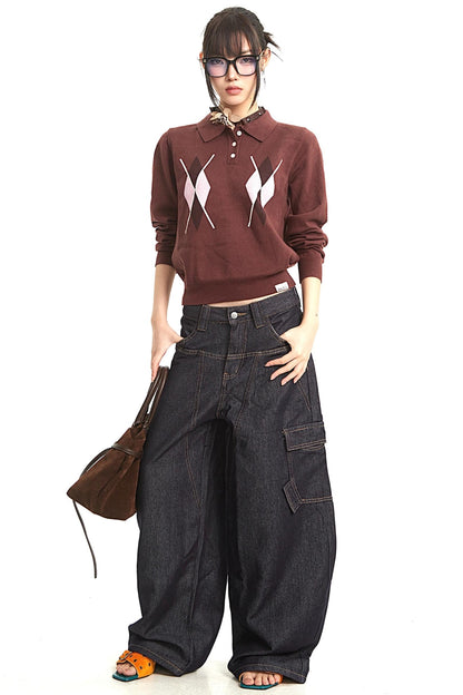 Vintage Brown Henry Knit Top