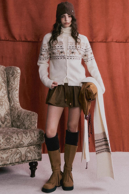 Wool-Blend Turtleneck Top