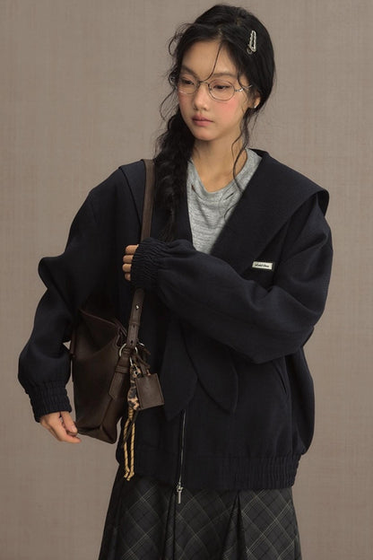 Mariner Navy Cropped Jacket