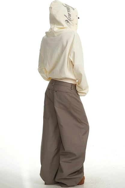 Lazy Zipper Hooded Jacket