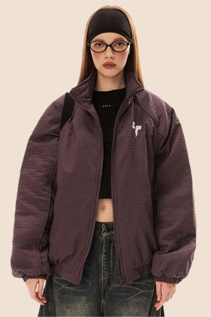 Retro Plaid Padded Winter Jacket