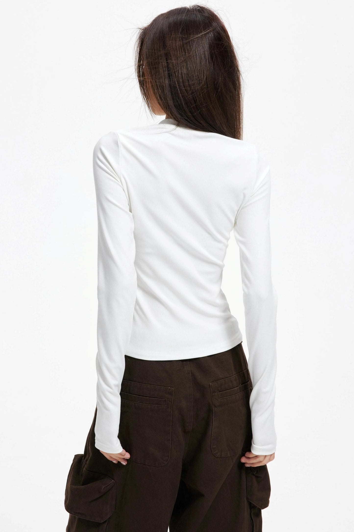 Puppy Print Crew Neck Knit Slim Top