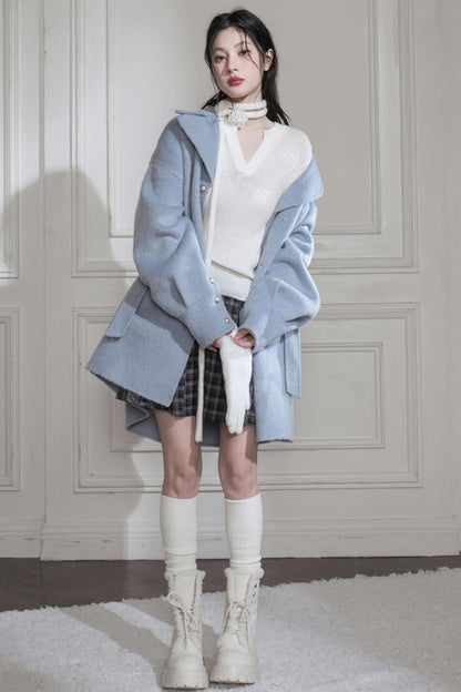 Wool Sequin Embroidered Top