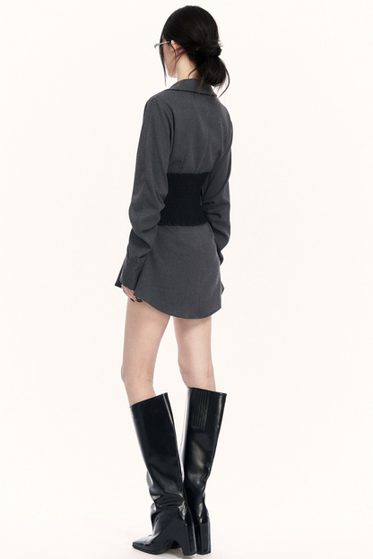 니치 허리 조임 셔츠 세트