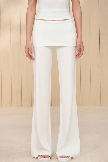 Creme Spitzen-Loungewear-Set