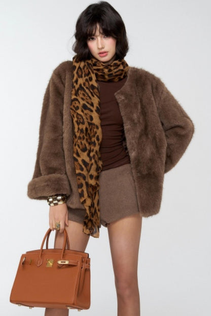 Slavic Aesthetics Fur-Cuffed Jacket