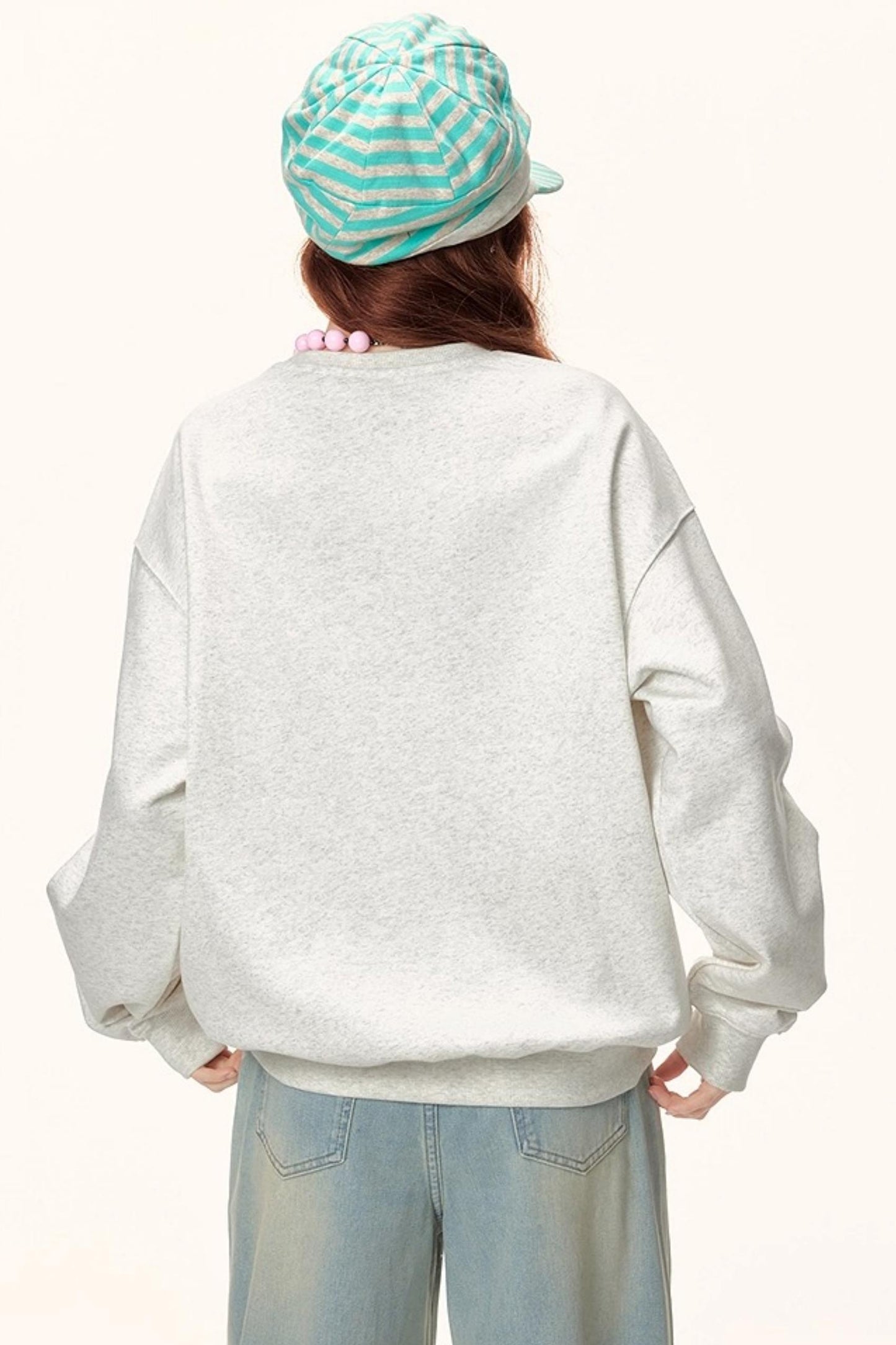 Letter Print Jacquard Sweater