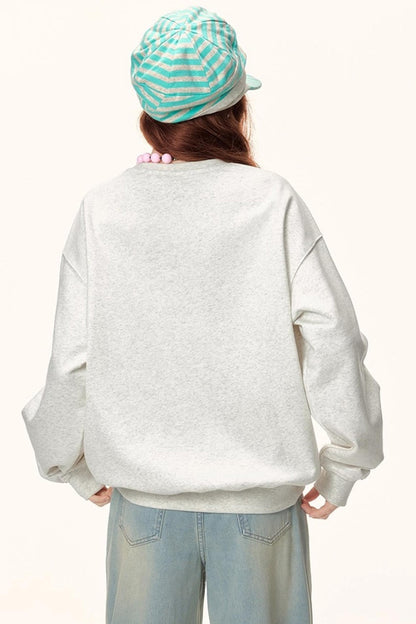 Letter Print Jacquard Sweater