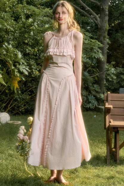 Rose Sea Halterneck Long Skirt