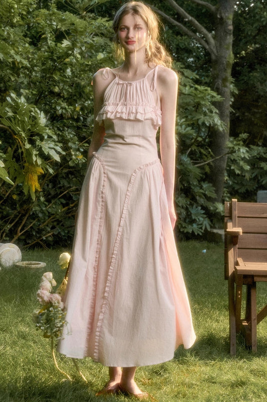 Rose Sea Halterneck Long Skirt