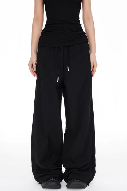 Striped Wide-leg Pants