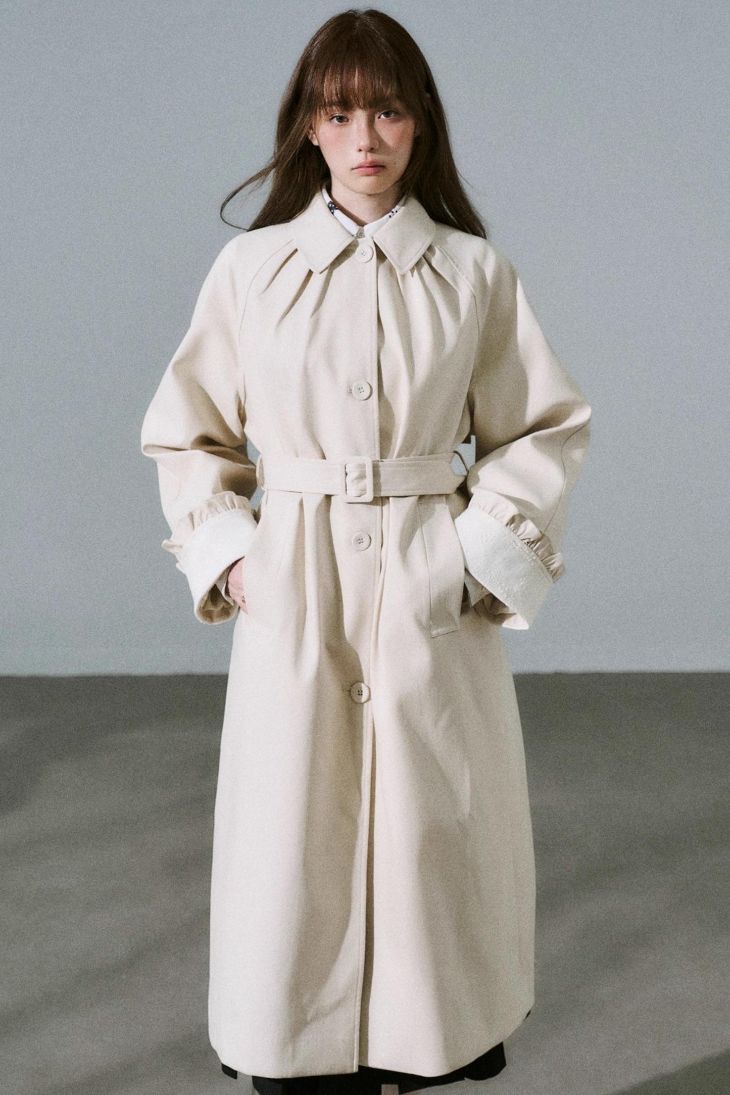 Sweet Flower Trench Coat