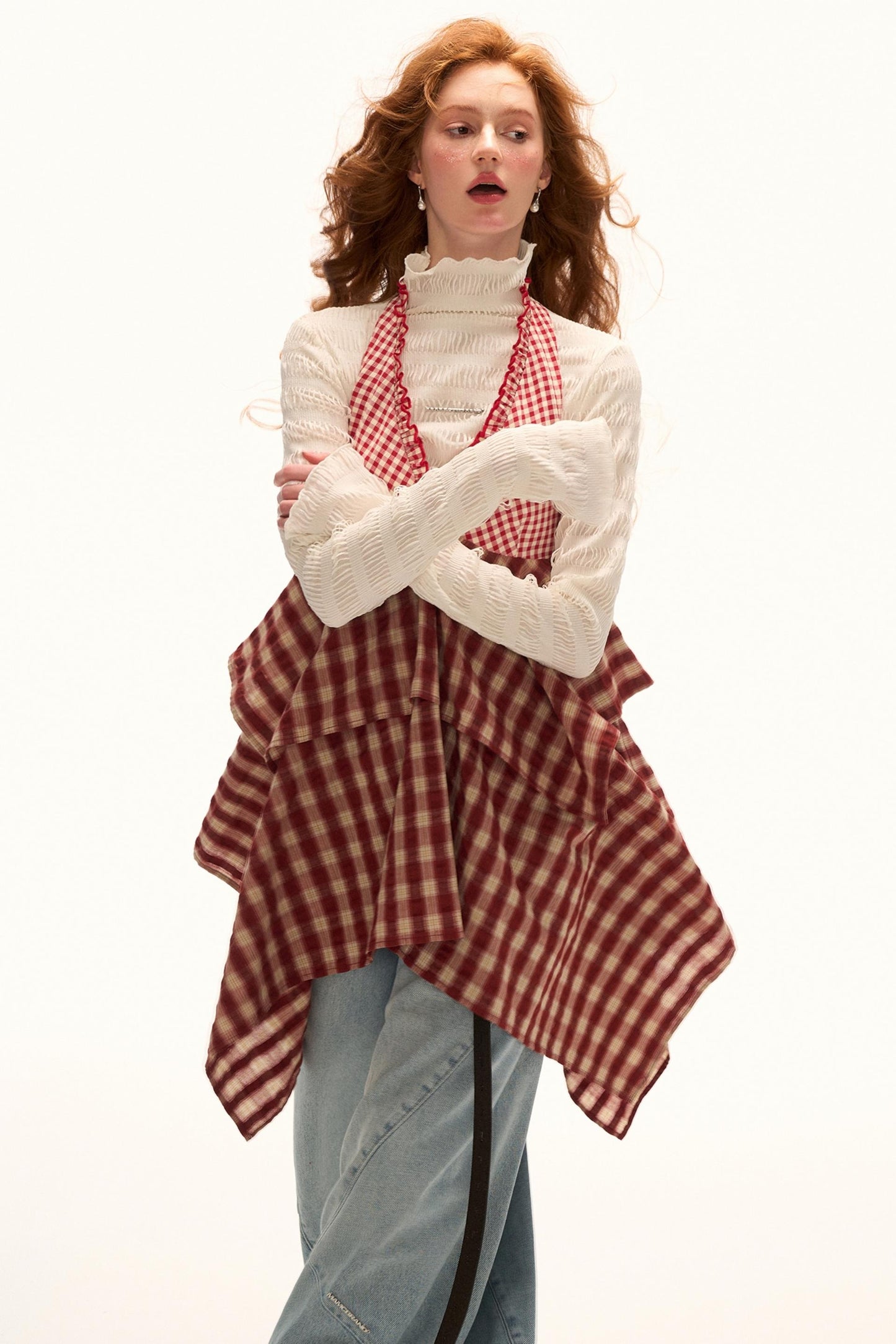 Red Layered Spice Girl Top