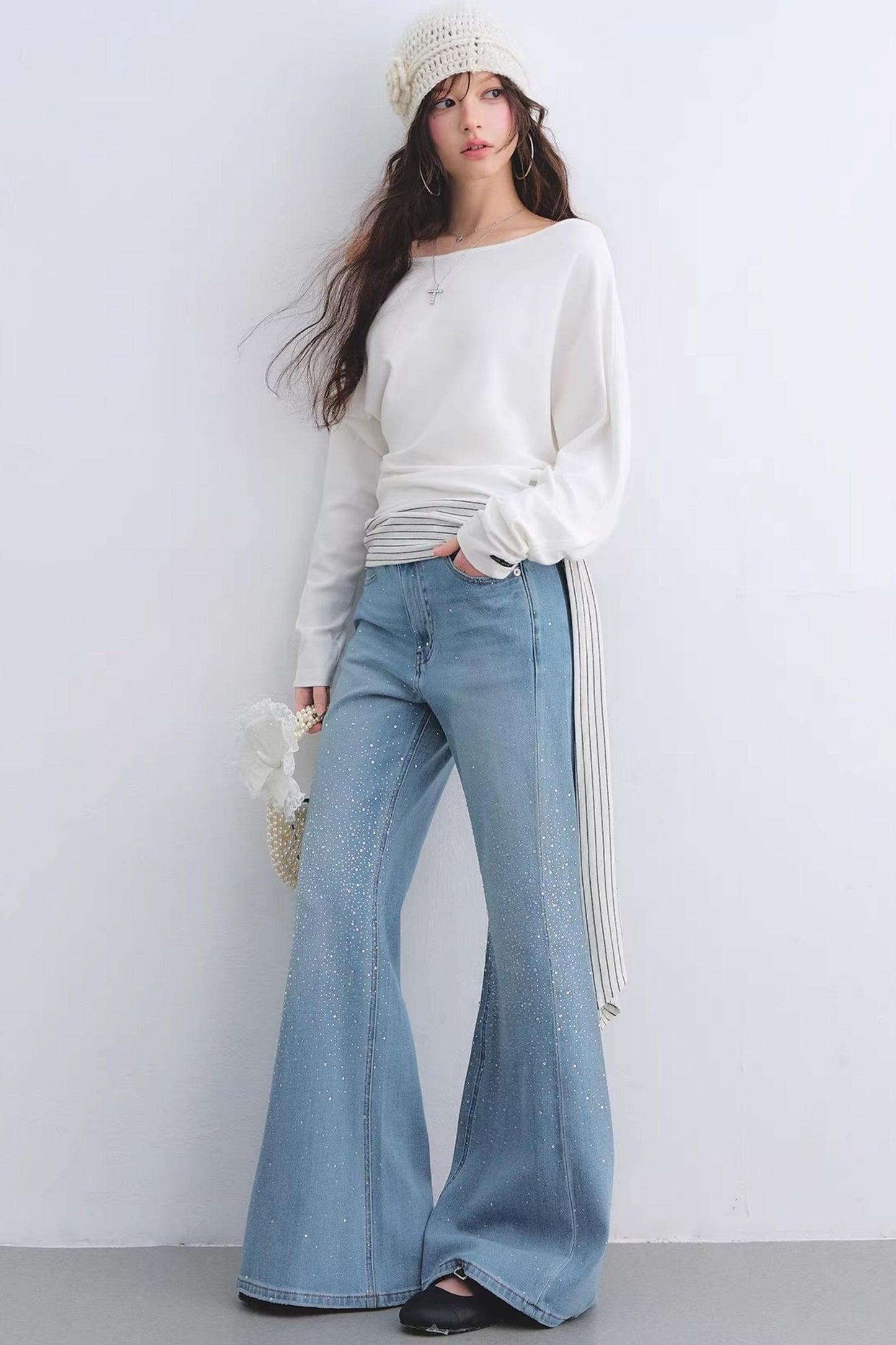 Asymmetrical Striped Tie Top