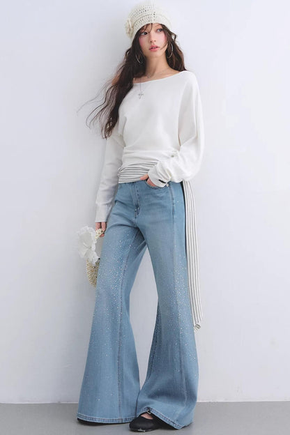 Asymmetrical Striped Tie Top
