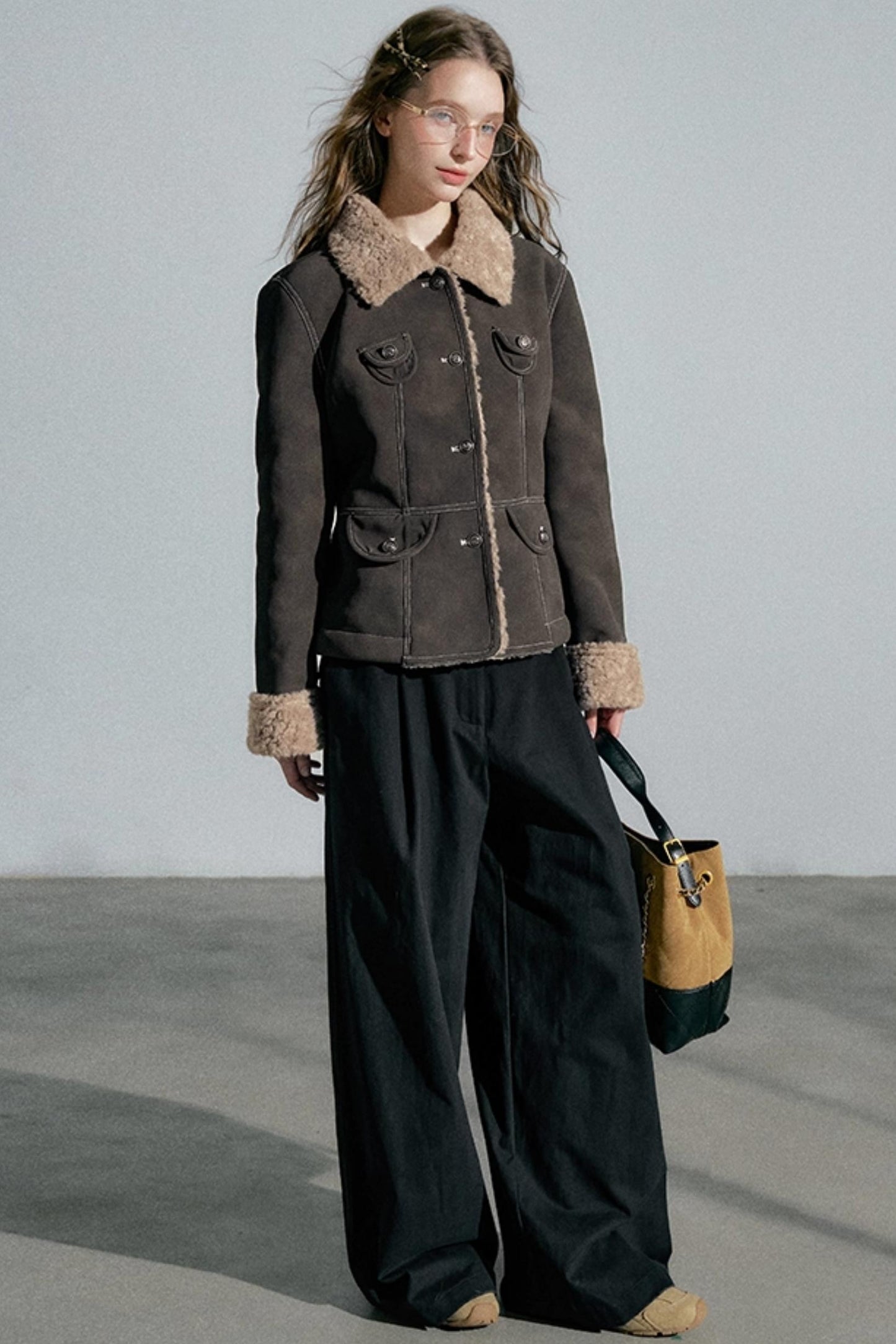 Vintage Lapel Fur Jacket