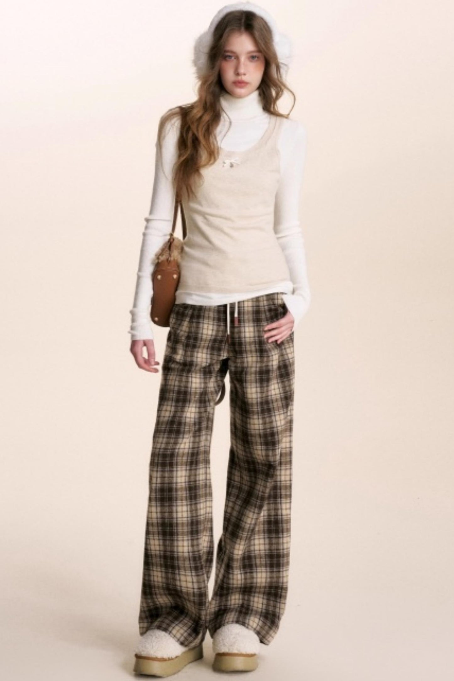 Fake Two-Piece Wool Blend Knit Vest