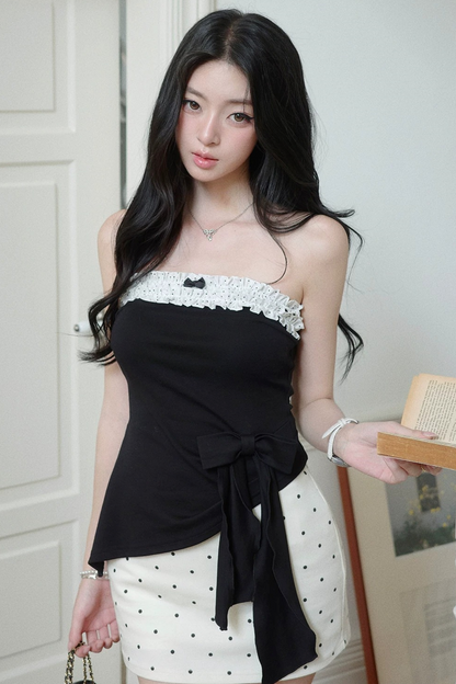 Lace Trim Polka Dot Set-Up