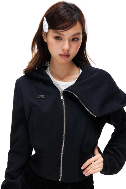 Diagonal Placket Fleece Jacket