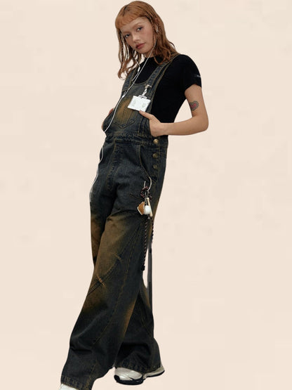 Wasteland Denim Bib Pants