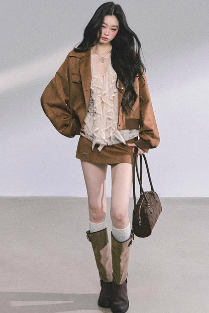 Coffee Shade Long Sleeve Top