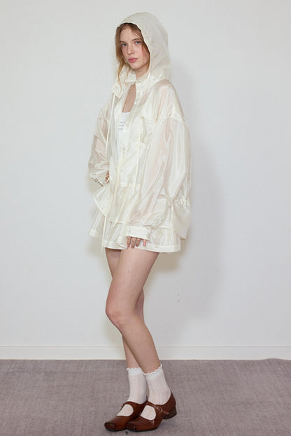 Soft Glow Hooded Jacket & Skirt Set-Up