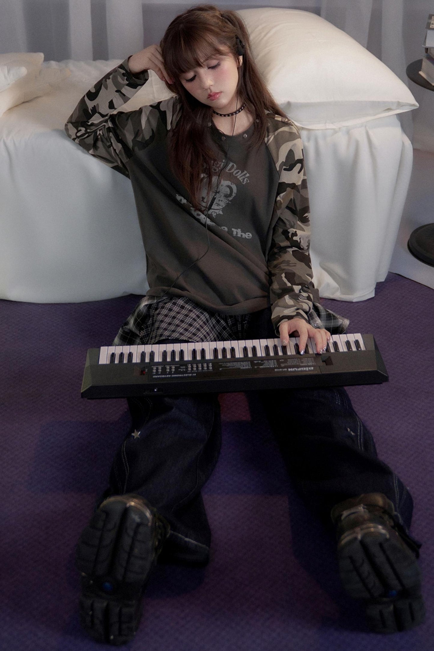 Autumn Style Gray Raglan Top