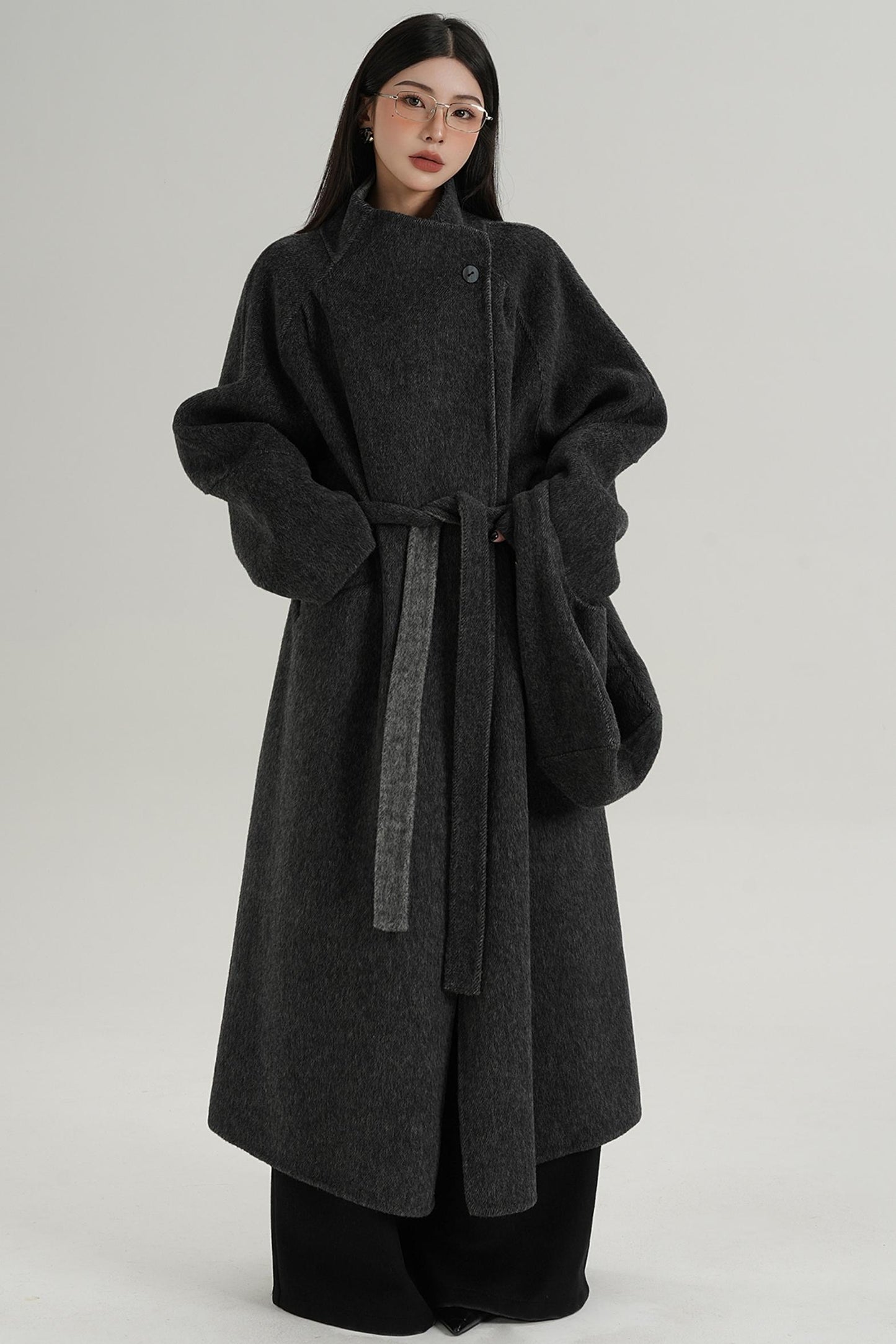 Woolen Elegance Long Jacket
