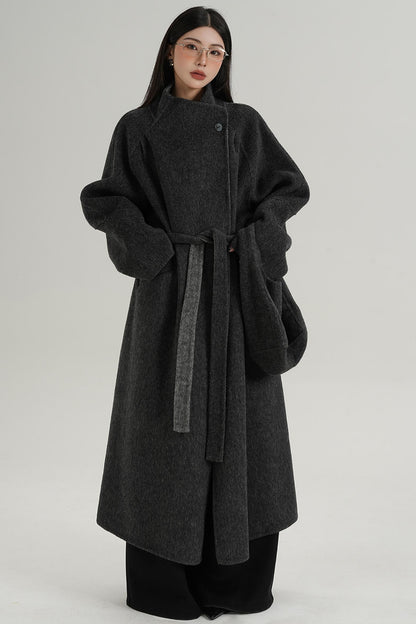 Woolen Elegance Long Jacket