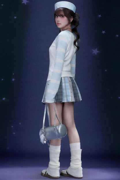 Energetic Striped Raglan Sleeve T-Shirt