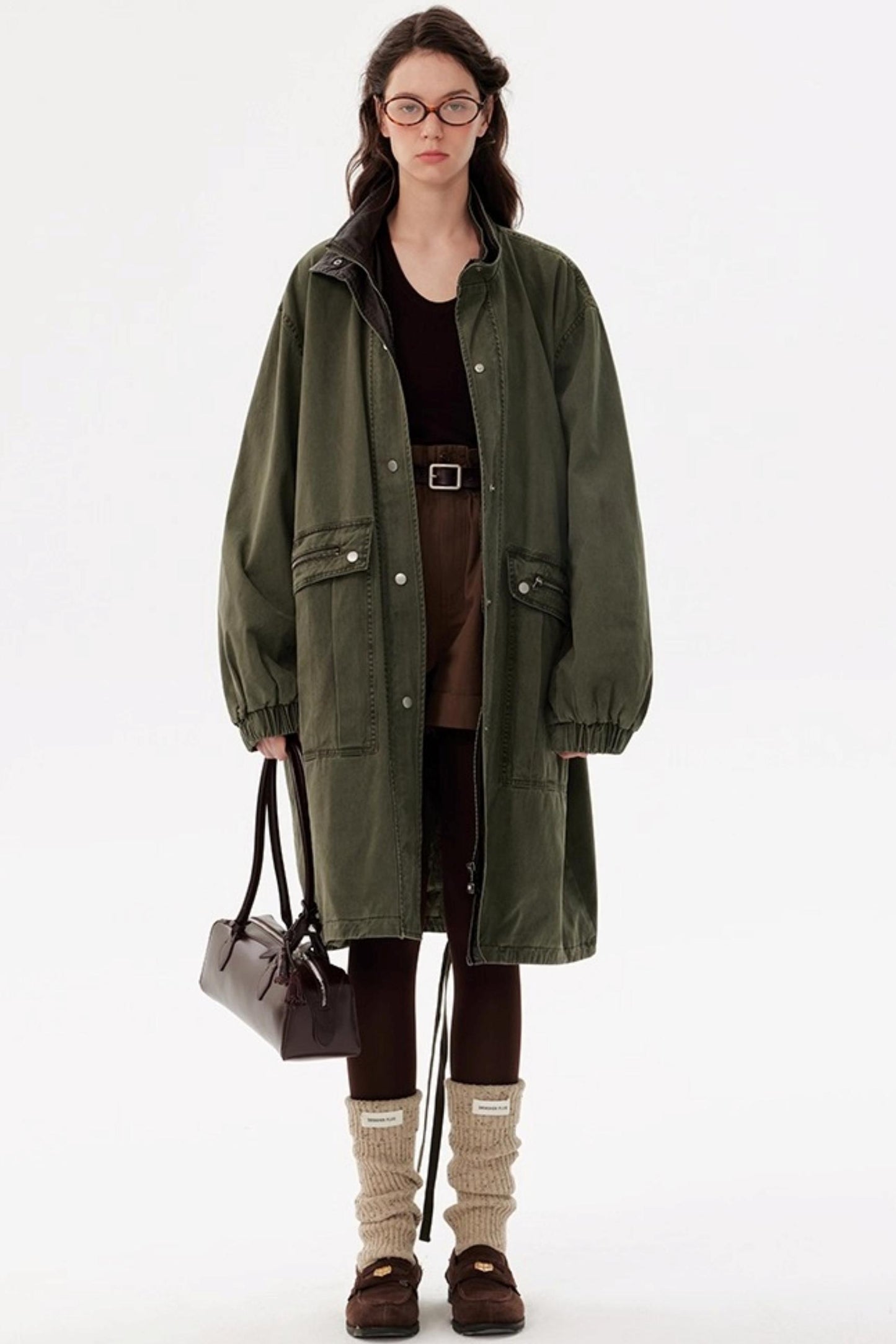 Retro Cotton Collar Cargo Jacket