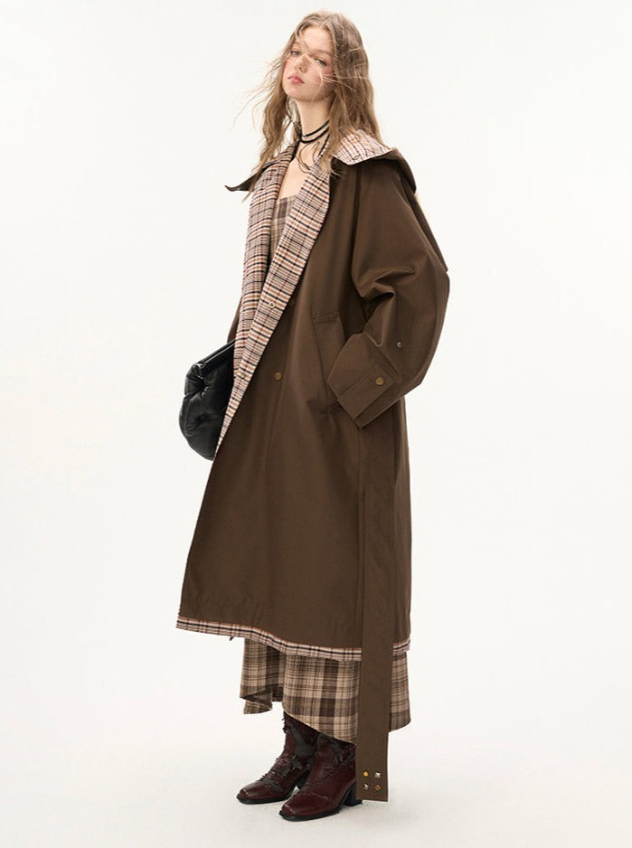 British College genähtes Trenchcoat