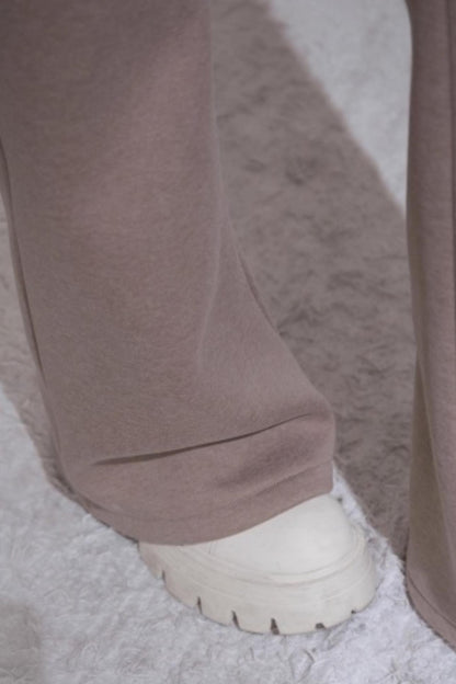 Wool Silk Flared Sweatpants
