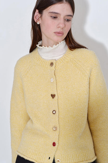 Soft Yellow Wool Blend Top
