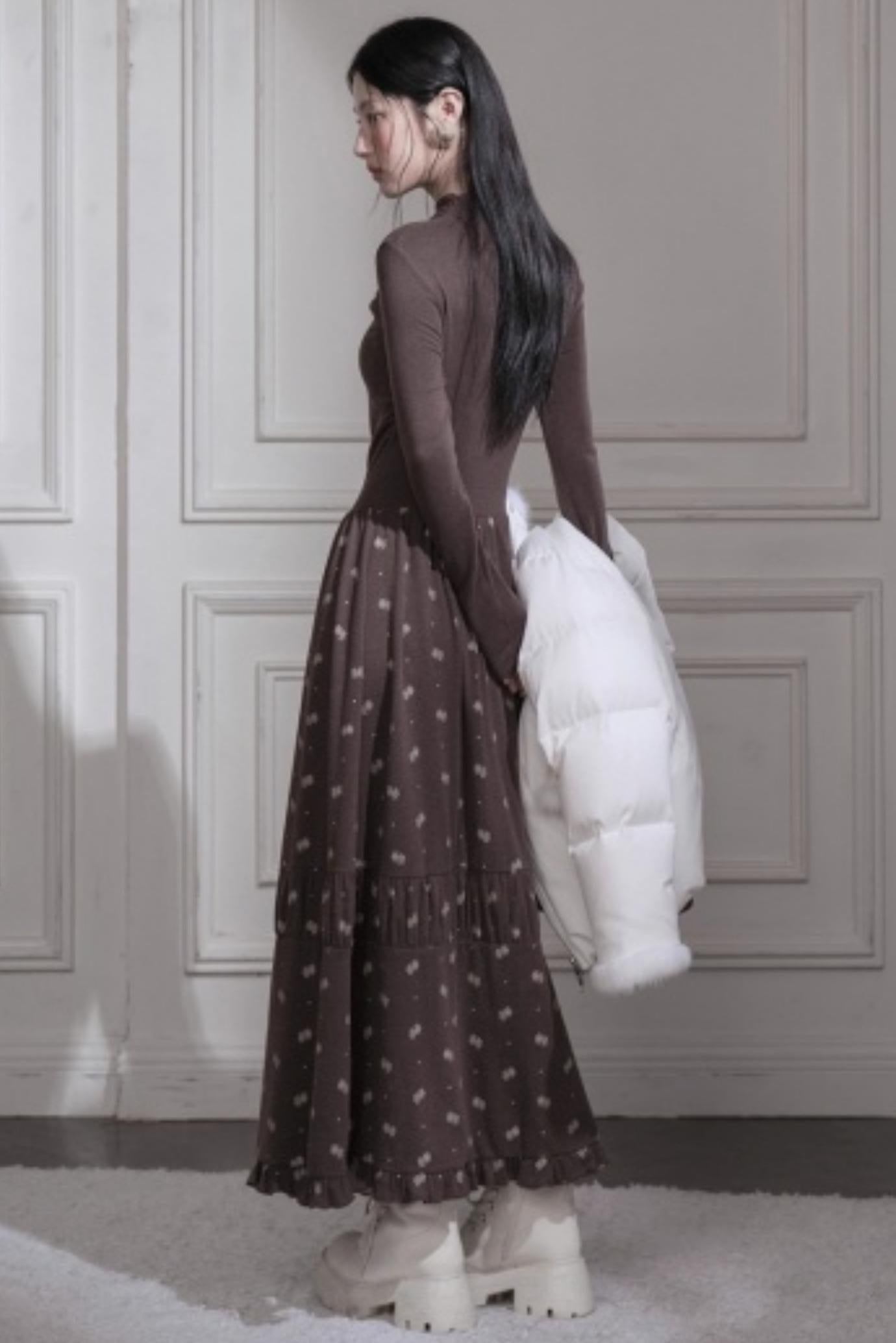 Warm Velvet Snowflake Dress