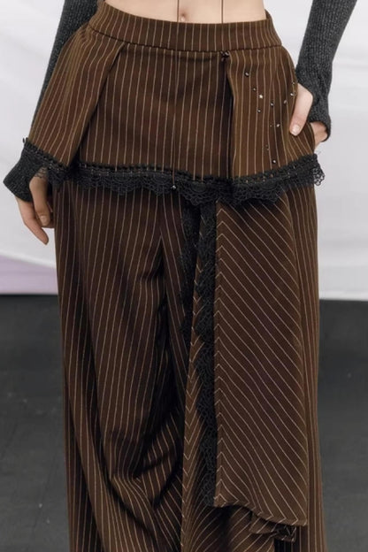 Echo Striped Lace Pants