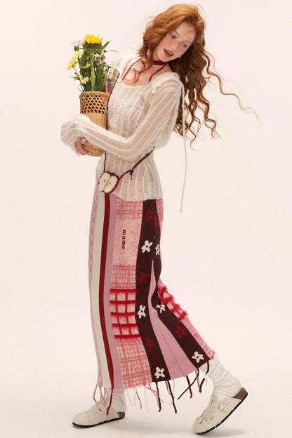 Striped Slim Hooded Top