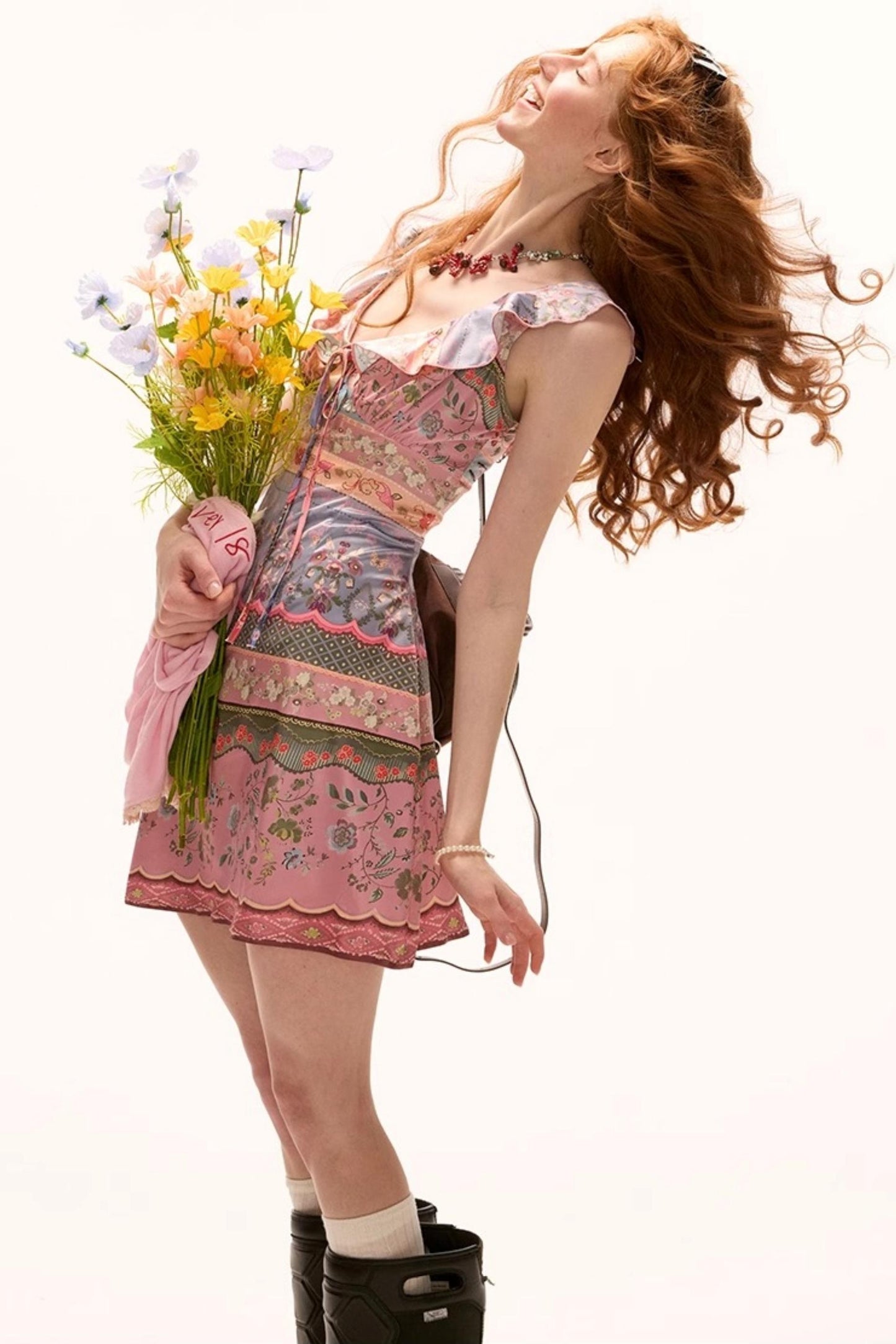 Summer Floral Stripe Dress