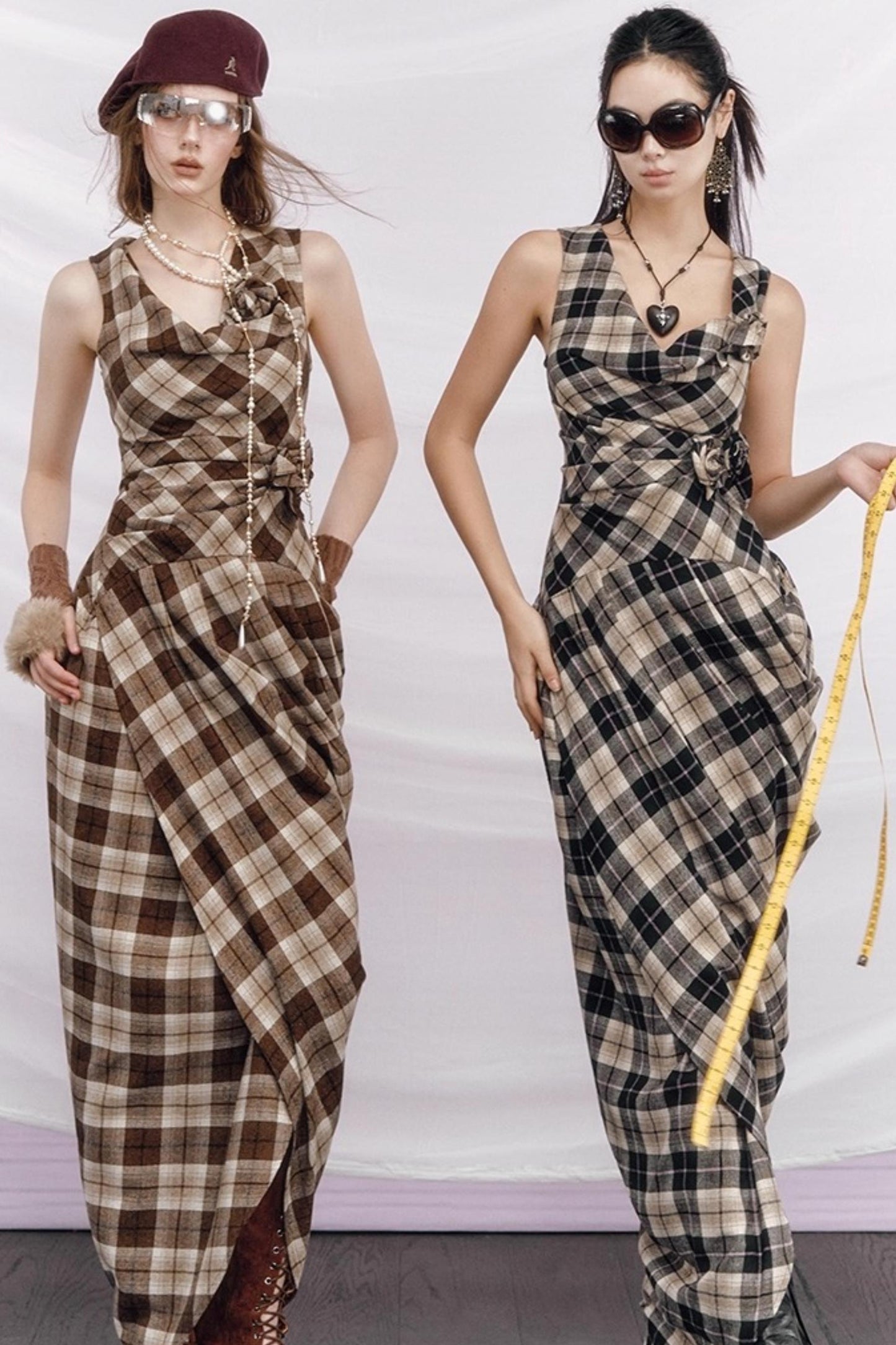 Rebellious Plaid Wool Dress
