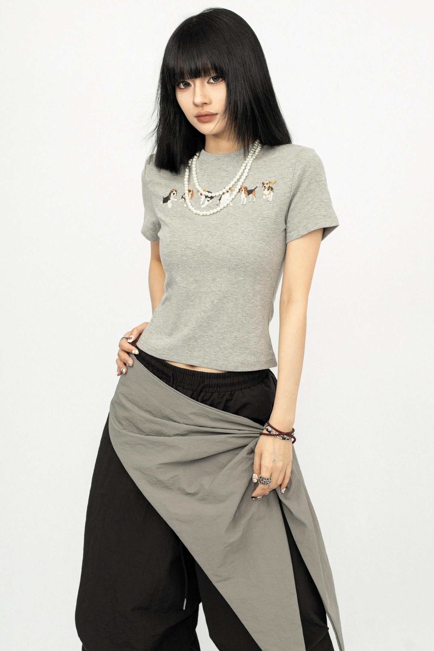 Puppy Print Short Sleeve Tee