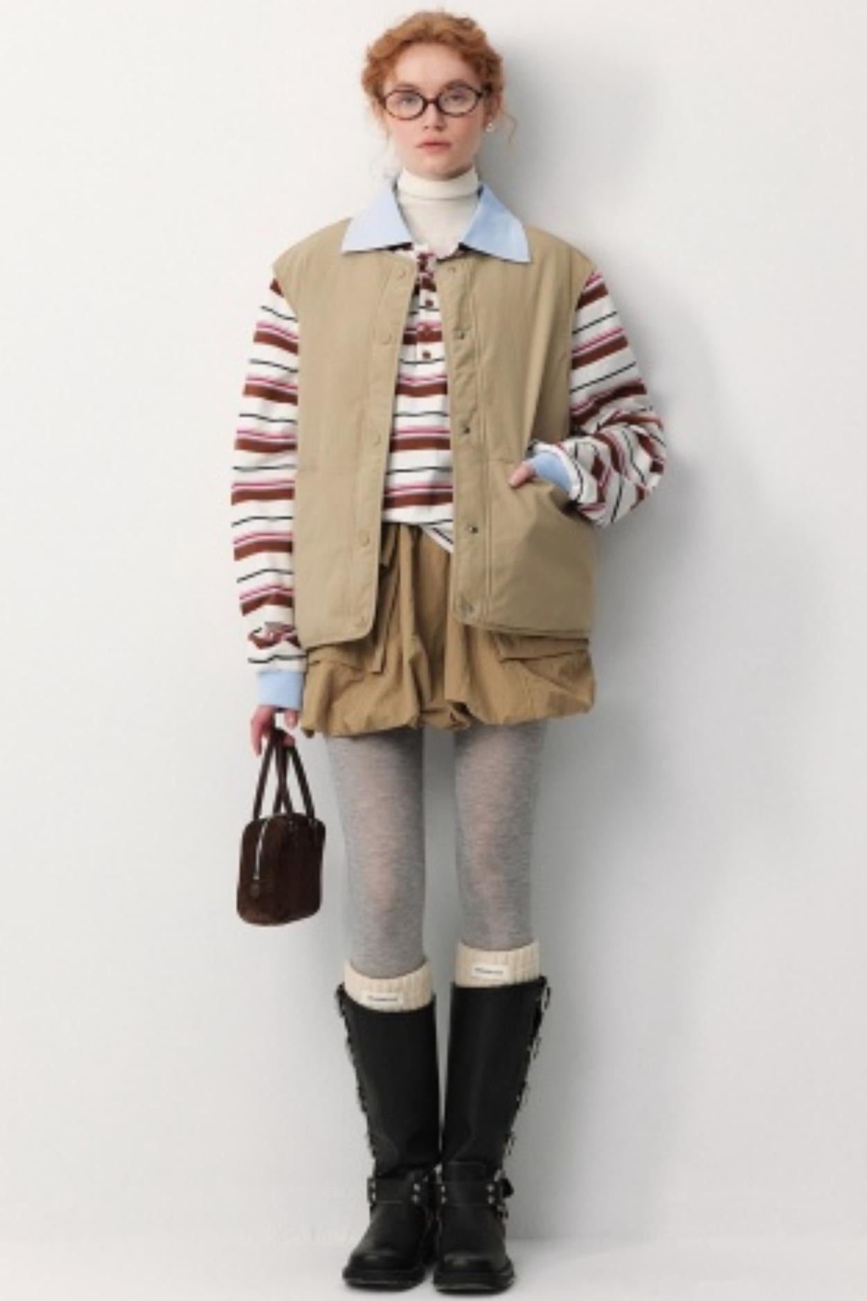 Reversible Plaid Down Vest