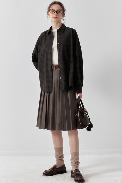 Summer Pleated High-Waisted Skirt